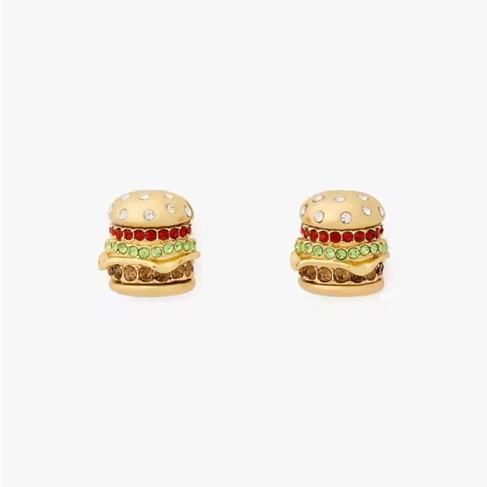 Kate Spade Fast Food Burger Stud Earrings
